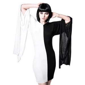Killstar Hooded Jinx Dress Witch Sleeve - Medium